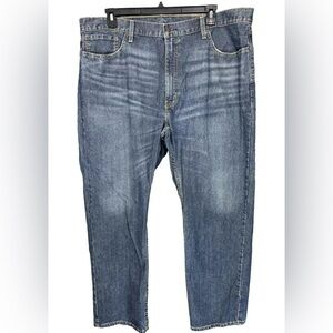 Levis 559 Jeans Mens 42x30 Straight Relaxed Fit Blue Denim Whisker 100% Cotton